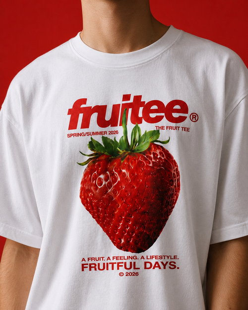 Strawberry themed unisex oversized t-shirt